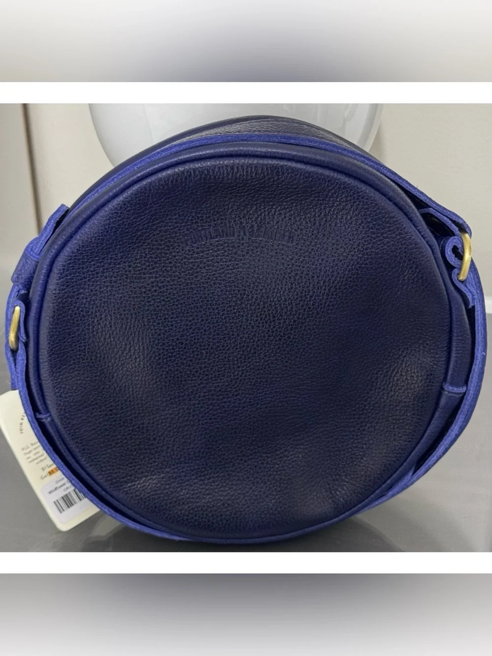 PORTLAND LEATHER LARGE CIRCLE CROSSBODY BAG, WILDFLOWER COBALT